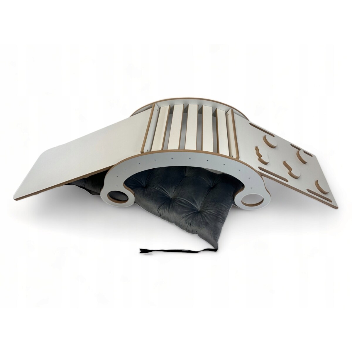 Deska do balansowania + Poduszka Grafit + Ścianka + Zjeżdżalnia + Pikler CE