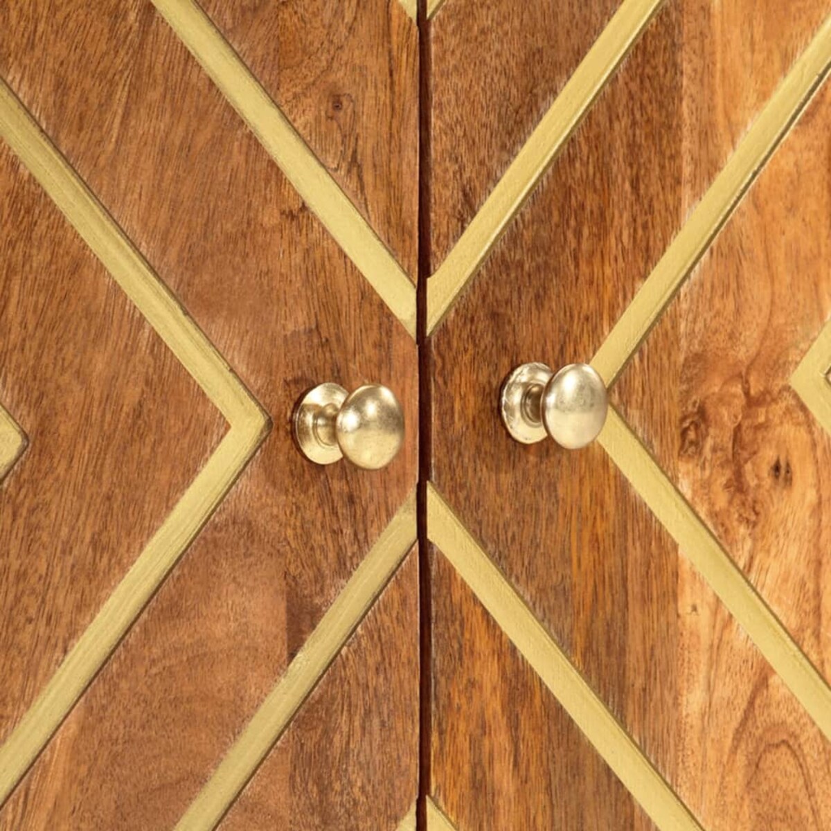 vidaXL 2-cz. zestaw mebli łazienkowych, brązowo-czarny, drewno mango