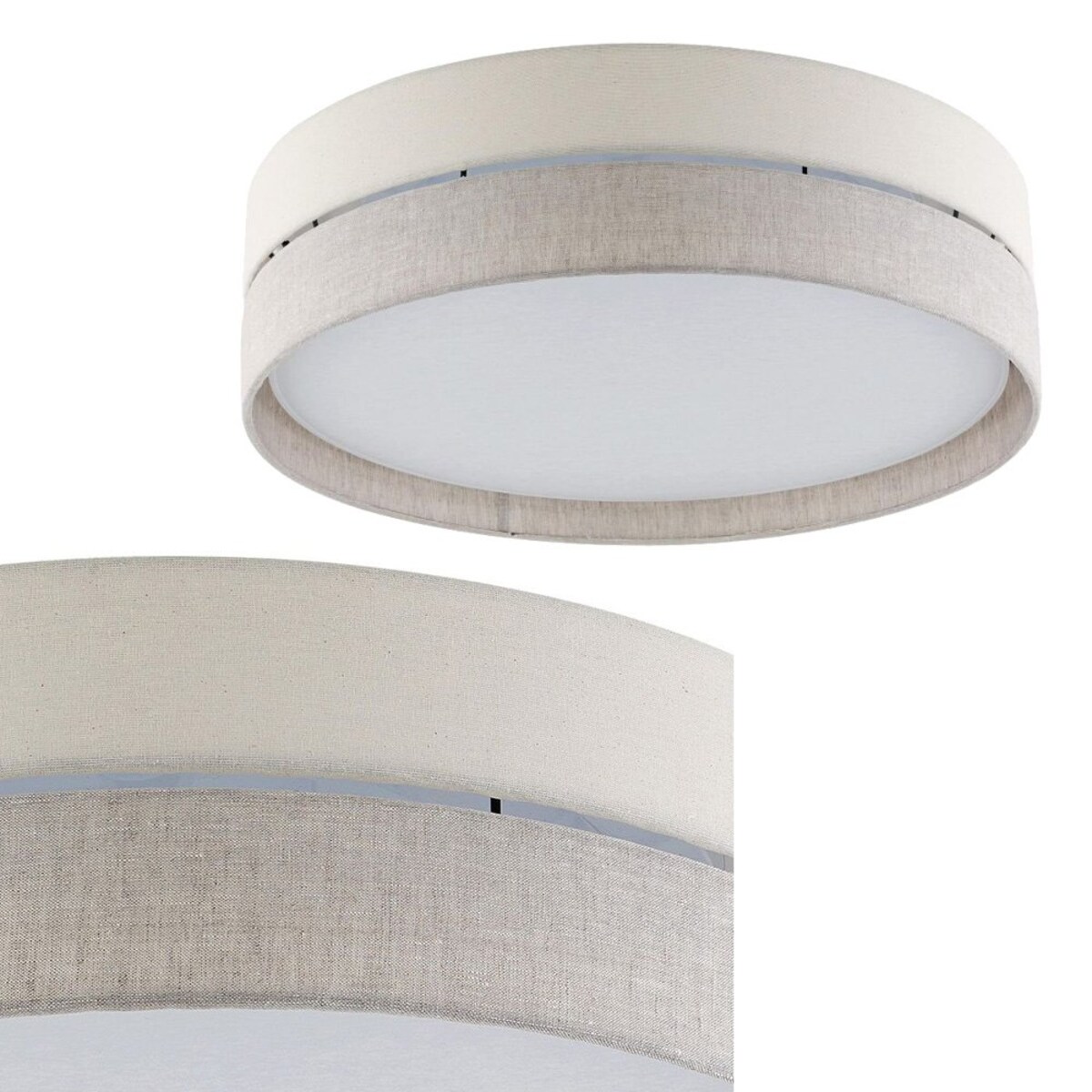 Lampa sufitowa plafon ECO 5774 TK Lighting 60x60 cm szaro-beżowa 4xE27 nowoczesna do salonu sypialni