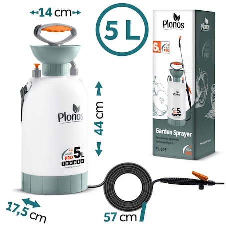 Opryskiwacz ciśnieniowy Plonos PL-605 5L ręczny ogrodowy z regulowaną lanca dysza