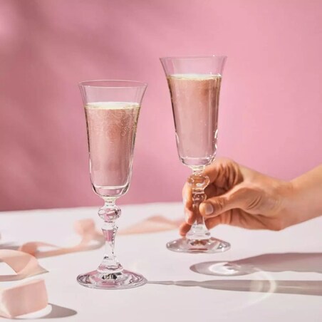 Kieliszki do Szampana Prosecco Krista Deco 150 ml Krosno Elegancie ze Wzorem