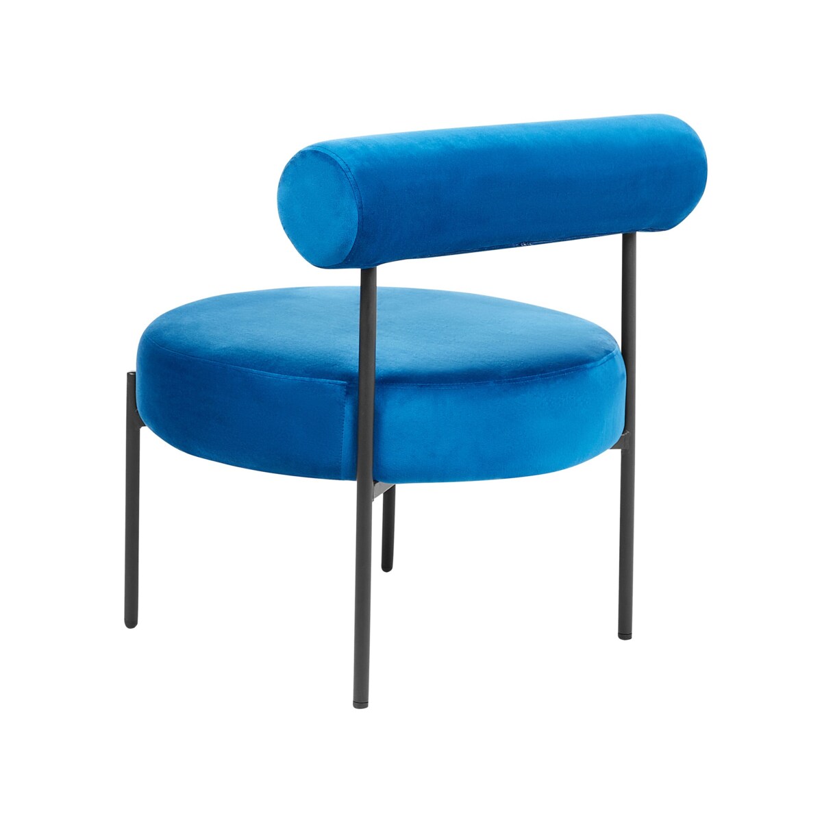 Fotel welurowy granatowy ALPHA