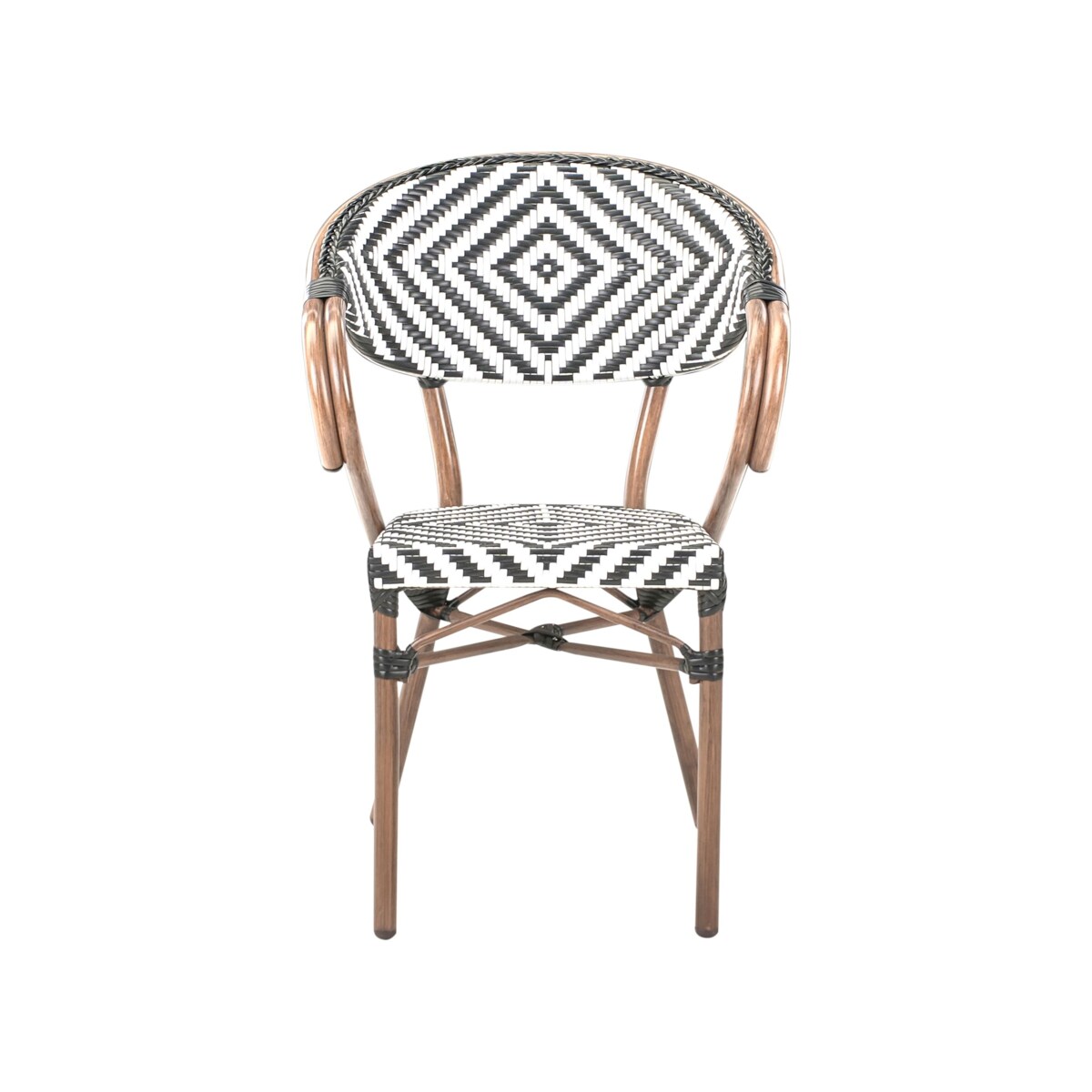 Zestaw ogrodowy dla 4 osób RIFREDDO Technorattan Czarny/ biały