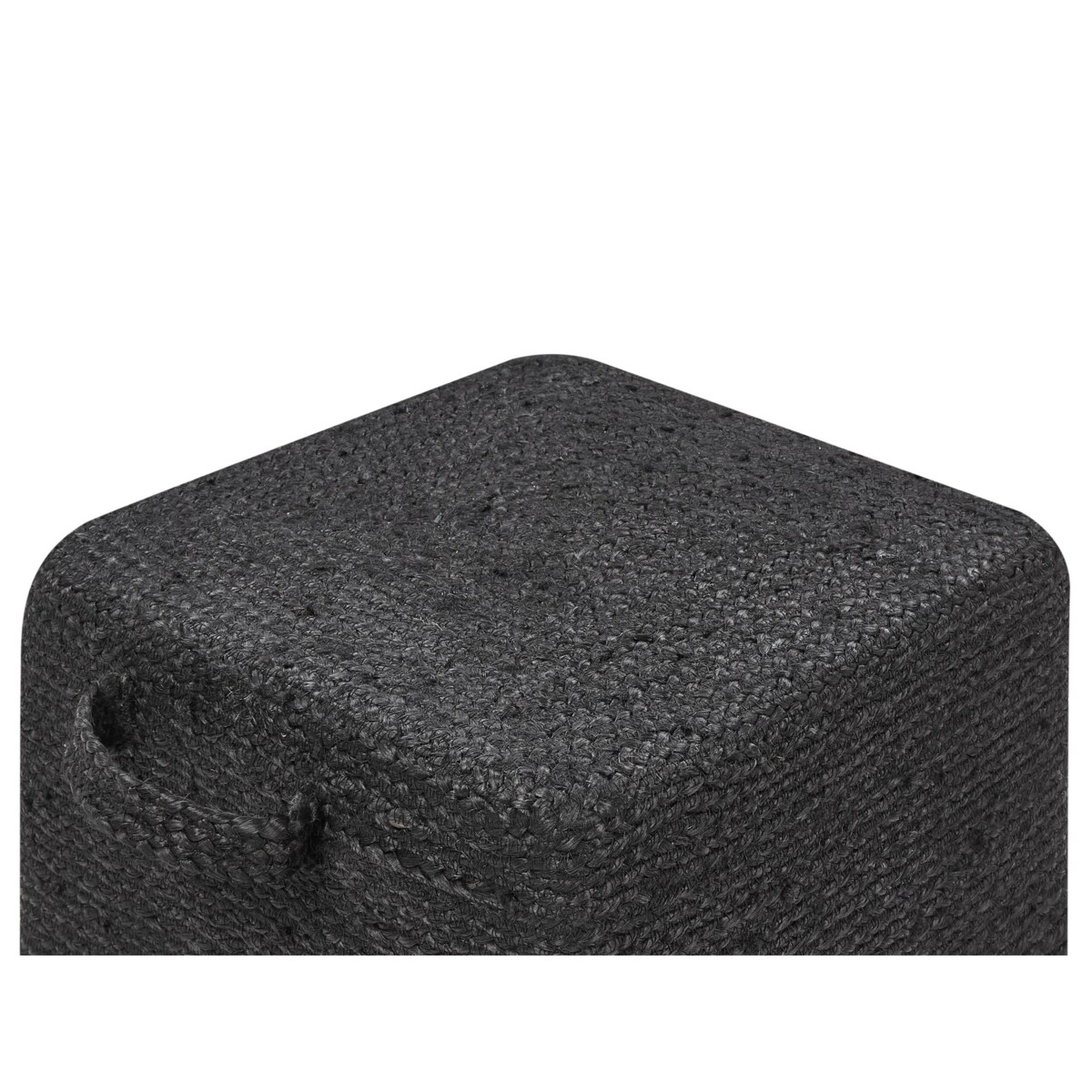 Puf z juty 45 x 45 x 30 cm czarny DHADAR