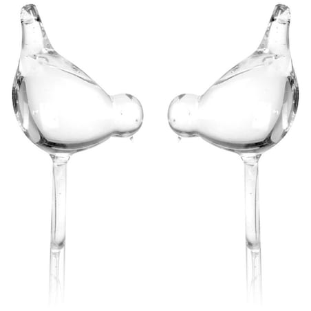 Szklany nawadniacz do podlewania roślin PTAK - 2 sztuki w komplecie