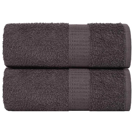 vidaXL Ręczniki dla gości, 2 szt., antracyt, 30x50 cm, bawełna 100%