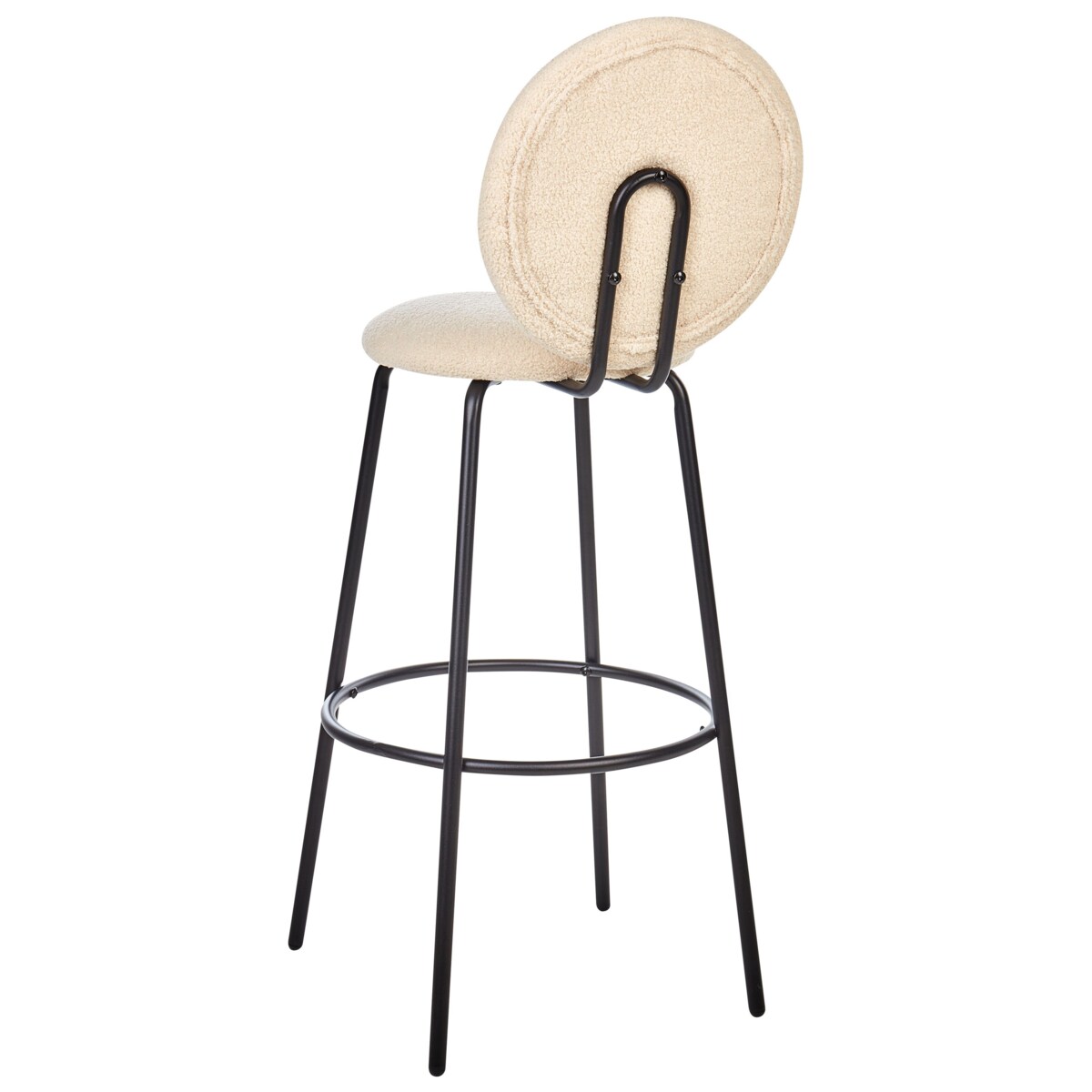 Zestaw 2 krzeseł barowych boucle jasnobeżowy EMERY