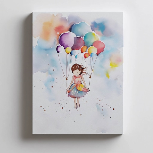 Balonowa Lekkość, 50x70 cm, bez ramy, płótno premium na blejtramie