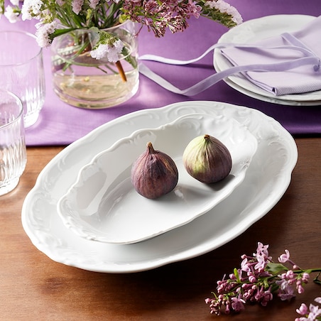 Półmisek owalny 33 cm Fryderyka Biała C001