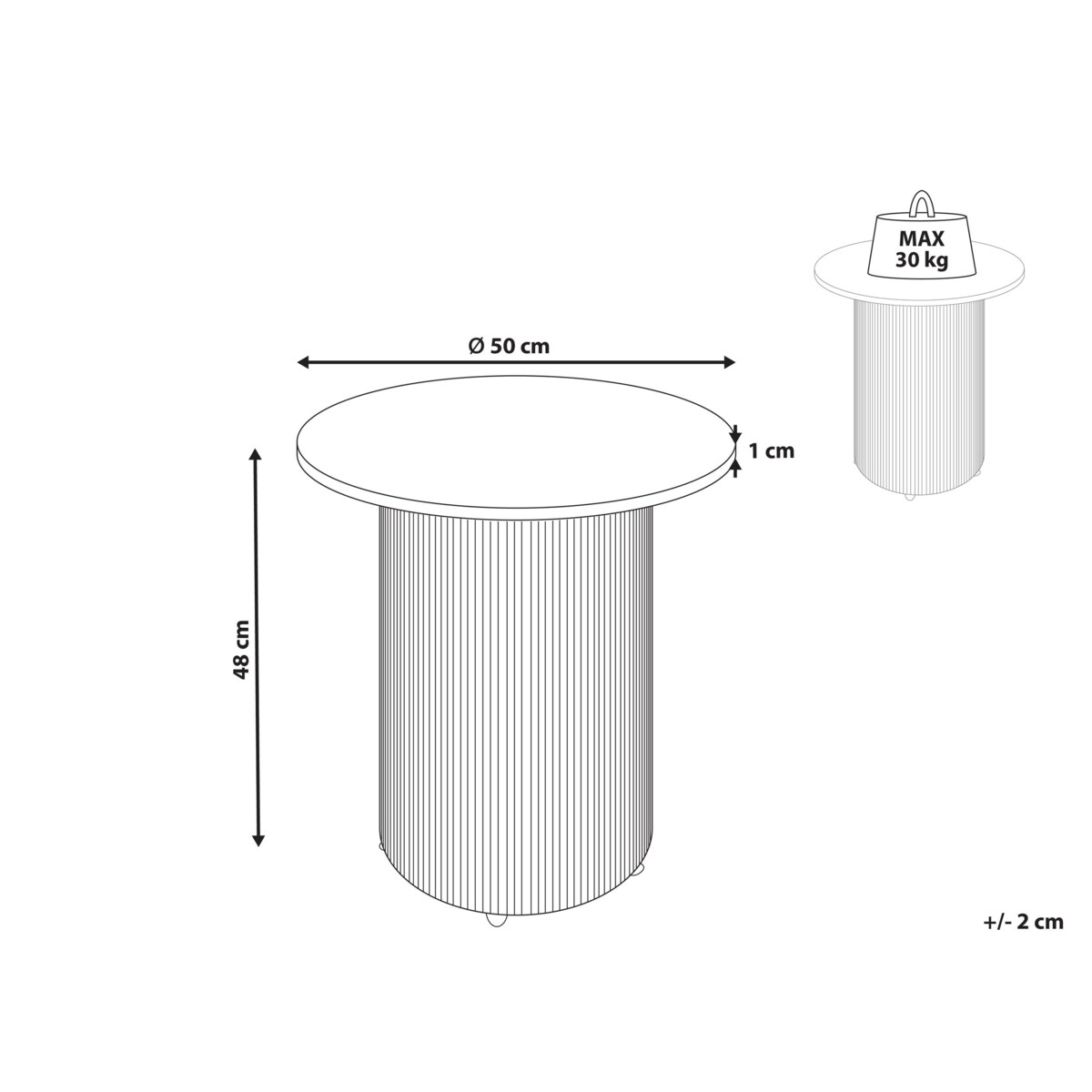 Stolik pomocniczy czarny LEONA