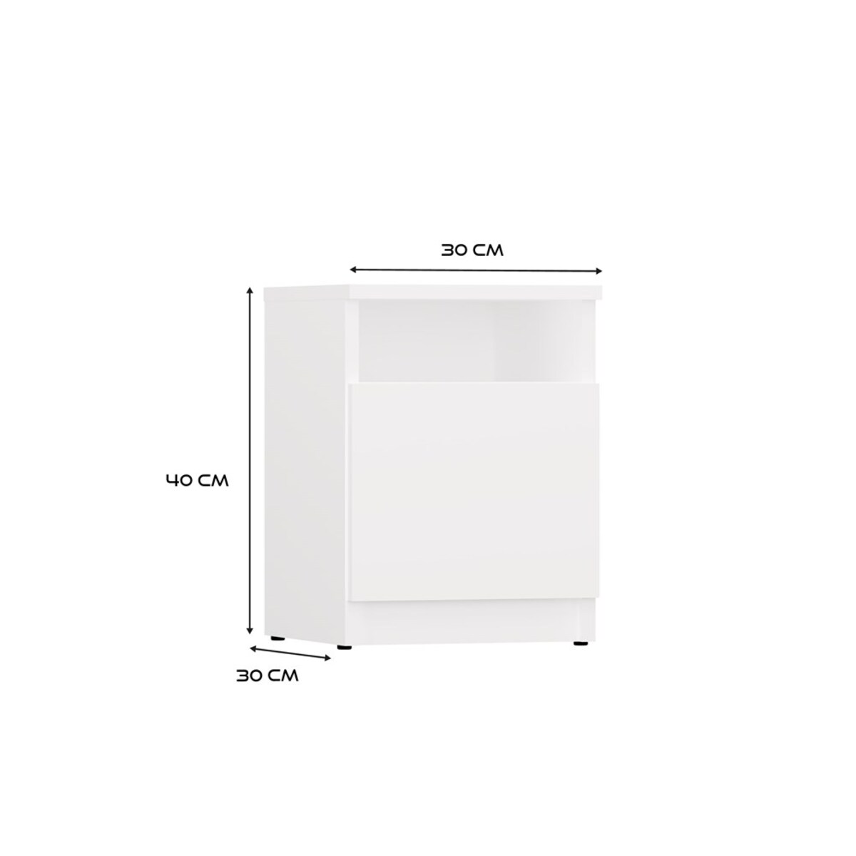 Szafka nocna GALAX 30 1D BIAŁY