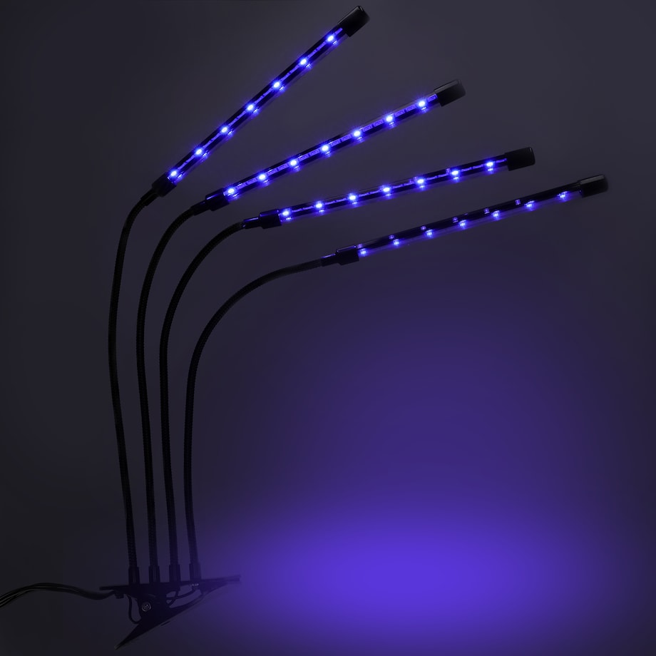 Lampa Led Do Wzrostu Roślin 80 Diod Timer 25 W Uprawa Roślin Do Domu Z Zasilaczem Sieciowym