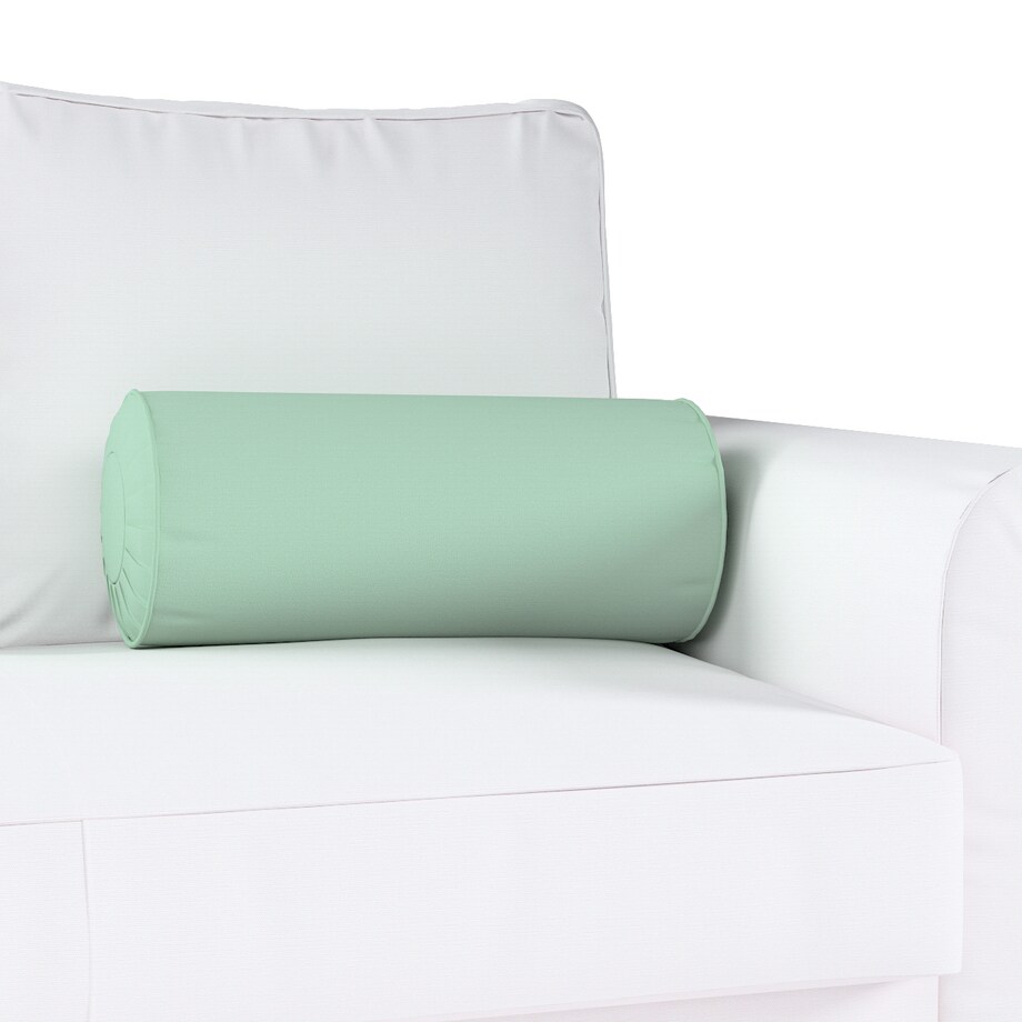 Poduszka wałek z zakładkami, zieleń eukaliptusa, Ø20 x 50 cm, Loneta