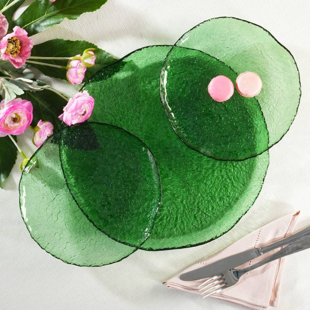 VILLA ITALIA Talerzyk deserowy szklany 22 cm MIDORI