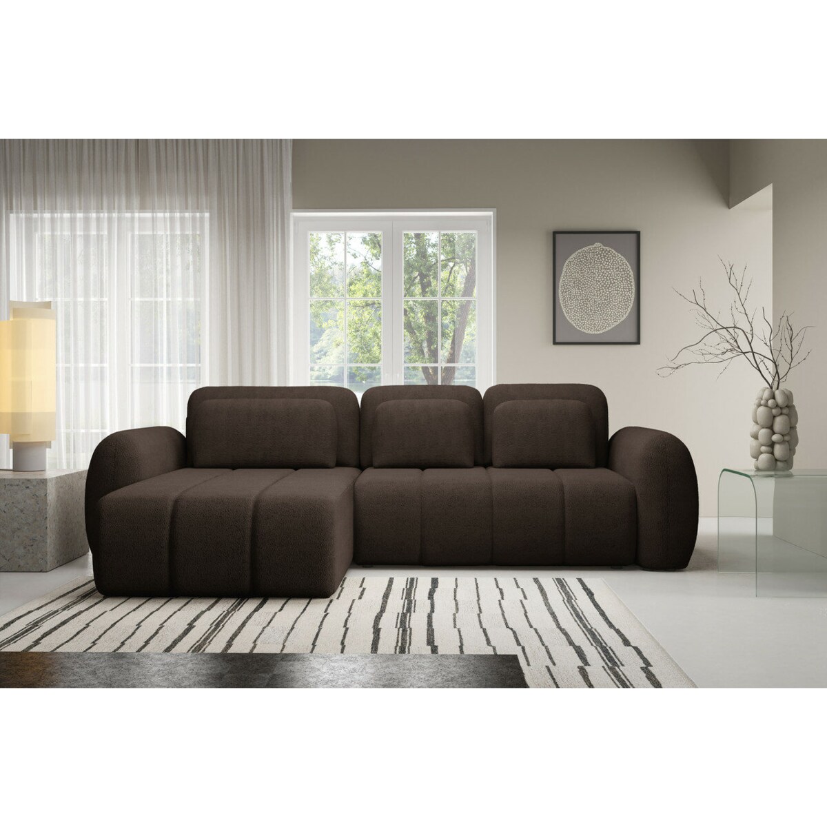 Narożnik CONTII L premium z funkcją spania Kolor: Quelle 25