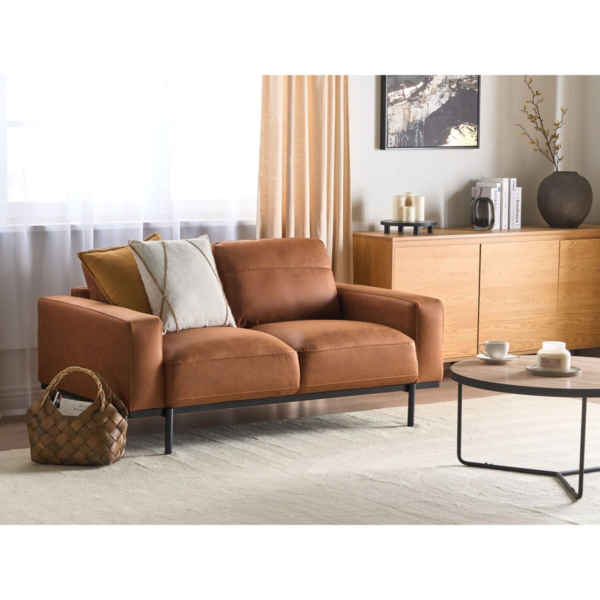 Sofa 2-osobowa brązowa SOVIK