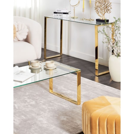 Konsola szklana złota TILON