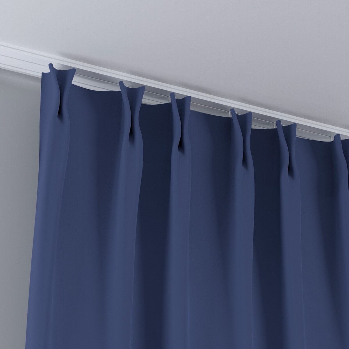 Zasłona na haczykach flex podwójnych 130x260 granatowy