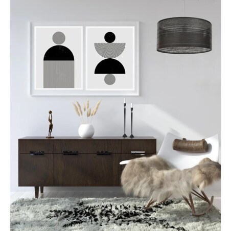 Lampa wisząca NATURAL DARK 60 grafitowa