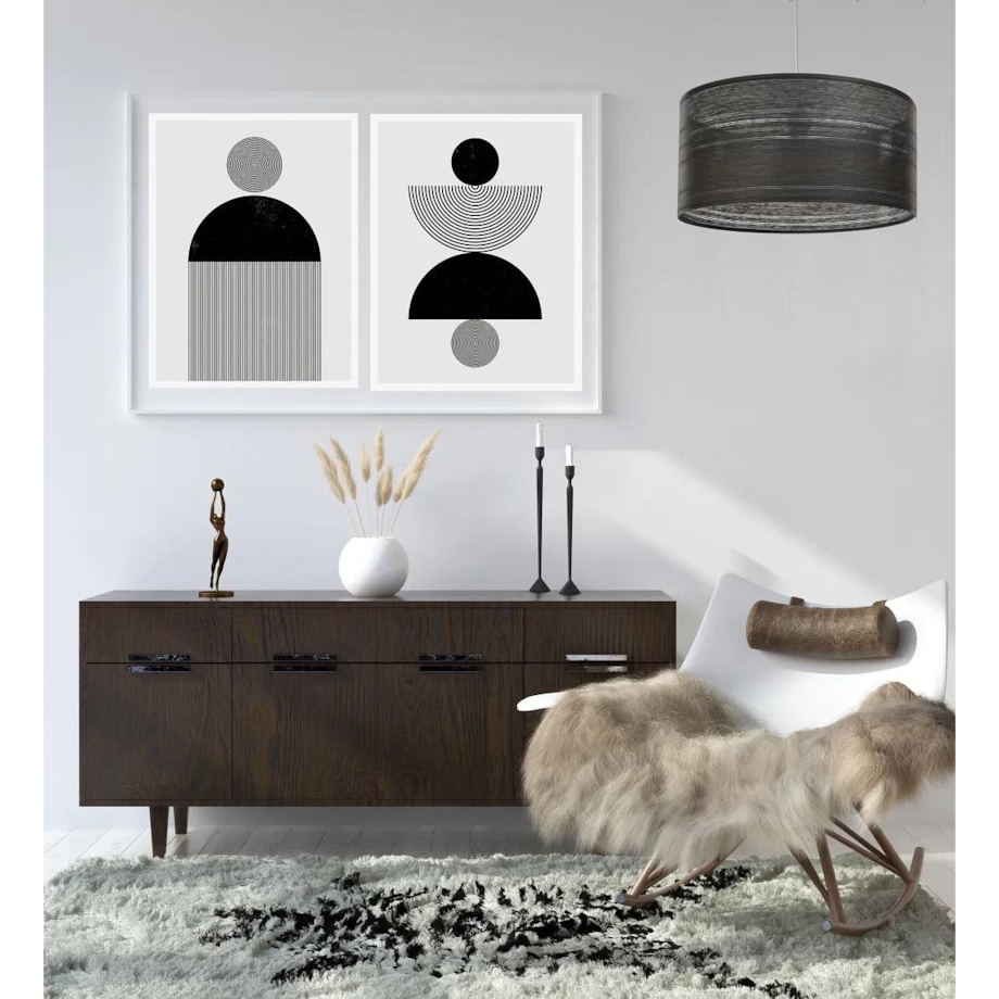 Lampa wisząca NATURAL DARK 60 grafitowa