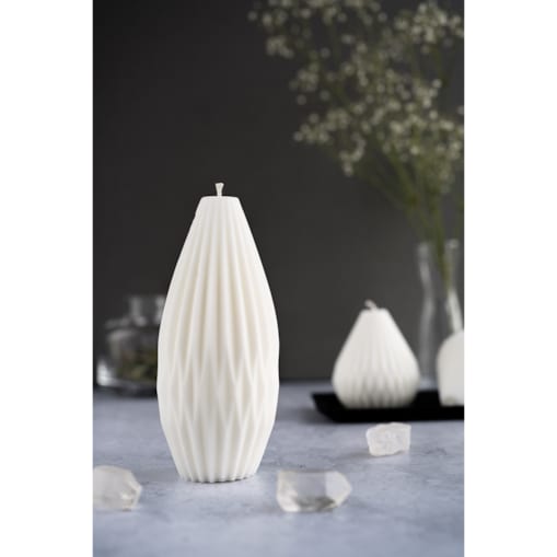 Świeca sojowa geometryczna Grusha L, 330 g, INSPIRA