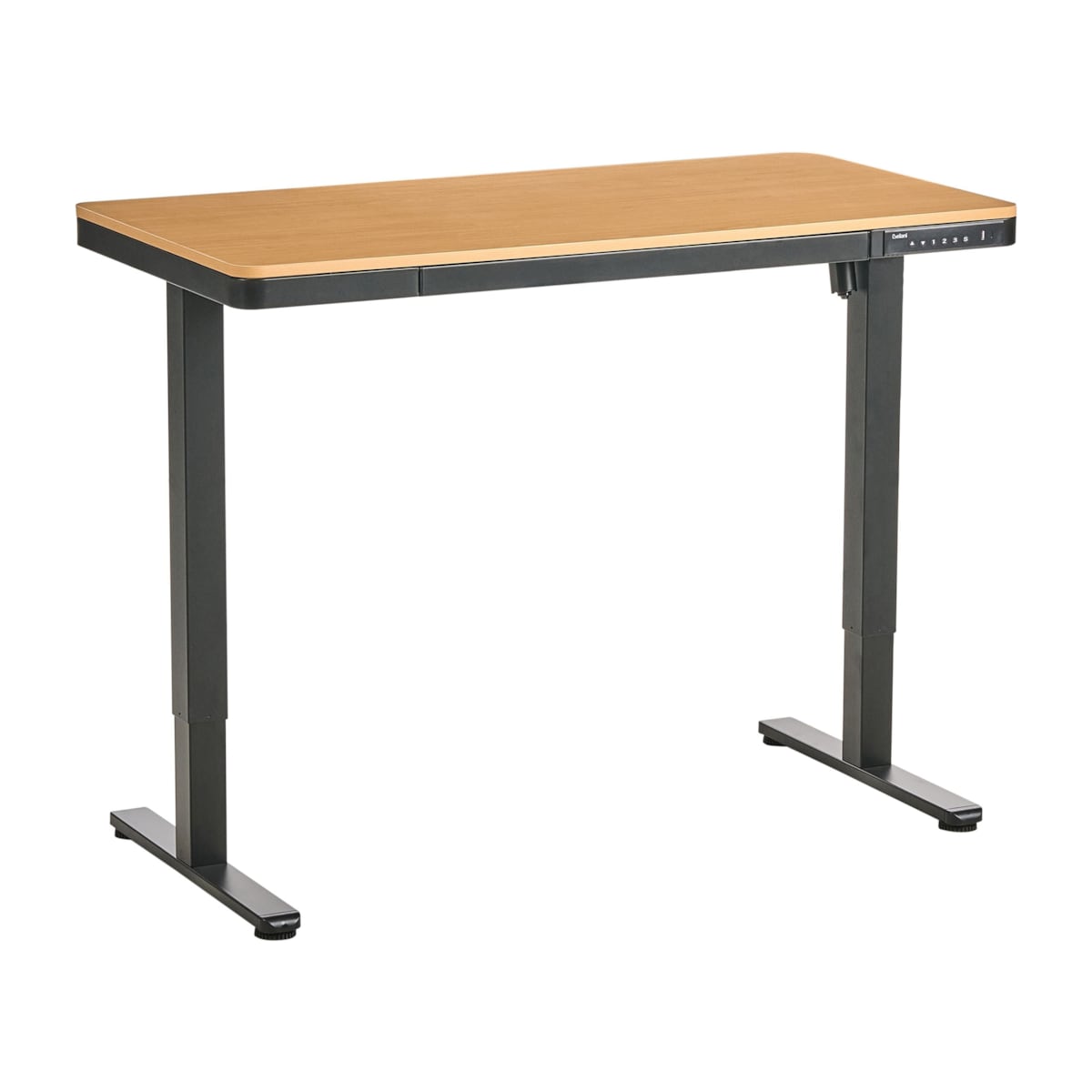 Biurko regulowane elektrycznie PENLY Czarny/ jasny brąz 120 cm 60 cm Z portem USB