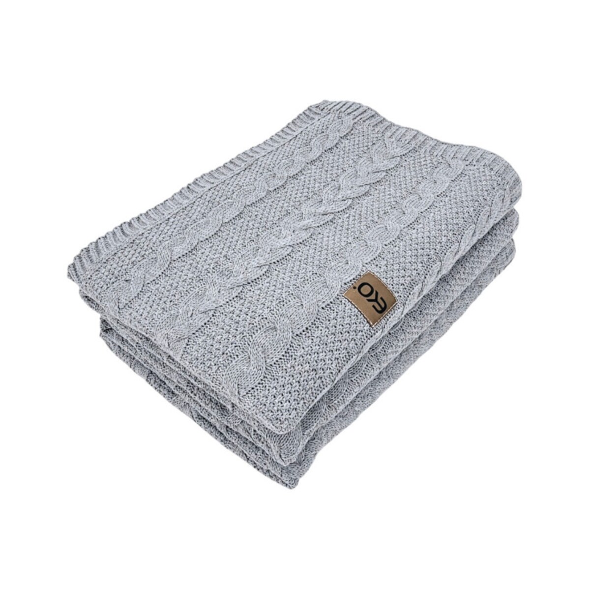 Koc dzianinowy bawełniany 200x220 cm – VENEZIA200 POPIEL