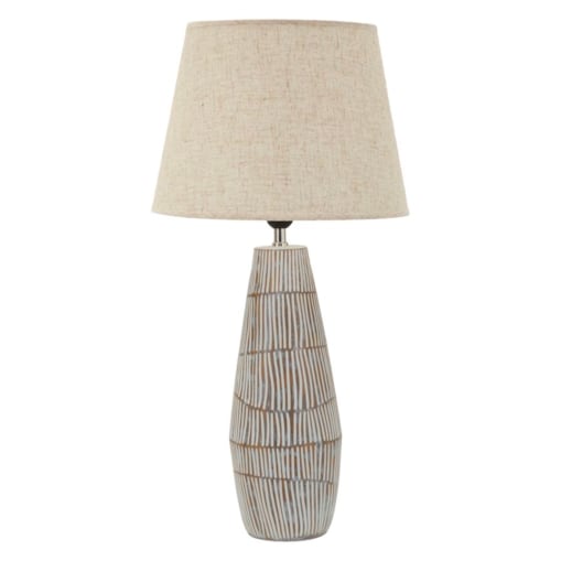 Lampa stołowa Hanoi, kolor wielokolorowy, żywica syntetyczna, żelazo i tkanina, 35 x 35 x 69,5 cm, 1 x E27, max. 40 W, styl nowoczesny, Mauro Ferretti