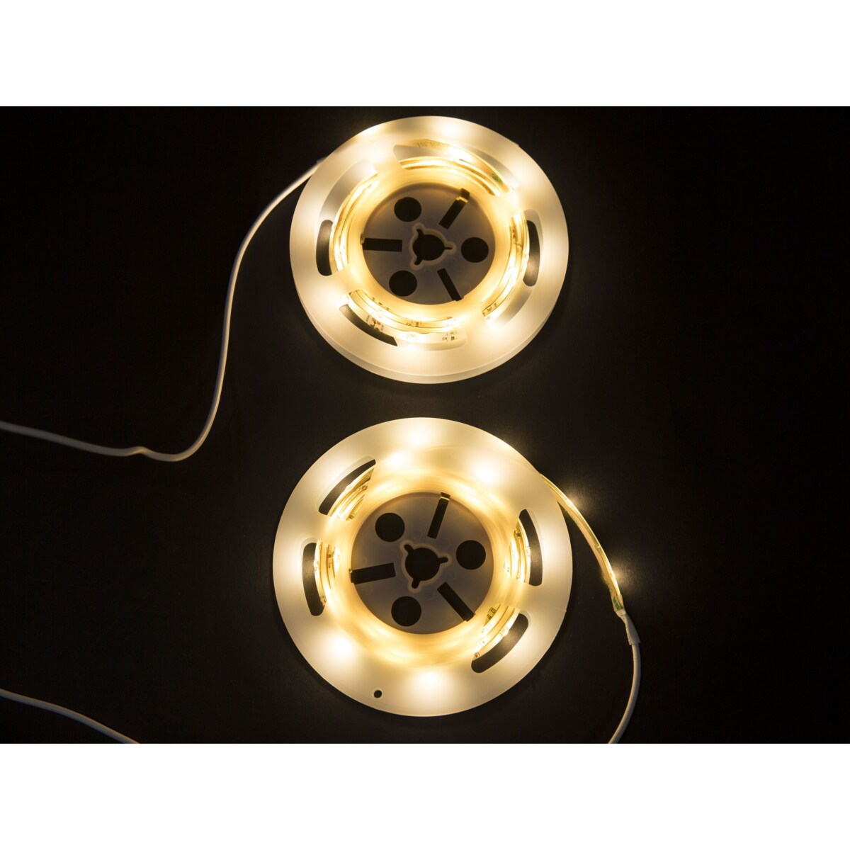 Łóżko z LED i stolikami nocnymi 180 x 200 cm brązowe ZEN