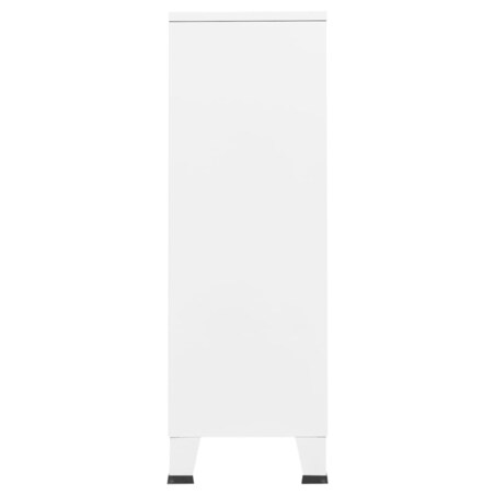 vidaXL Szafa w stylu industrialnym, biała, 67x35x107 cm, stal