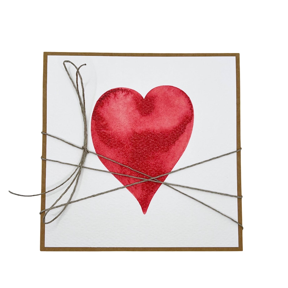 Wyjątkowa ręcznie robiona kartka prezent na walentynki, walentynkowa - walentynka serce