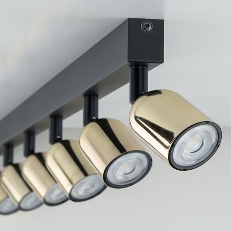Sufitowe reflektorki wielopunktowe Top 6034 TK Lighting metalowe złote