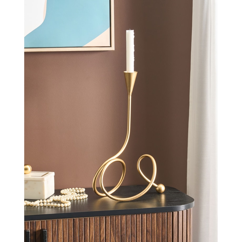 Świecznik AROUCA Metal 40 cm Złoty