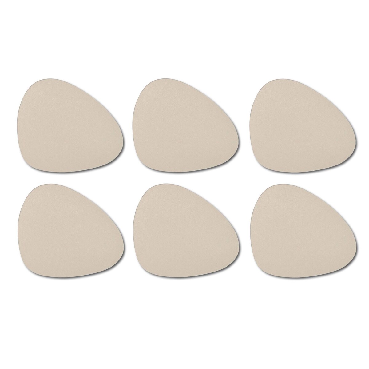 Podstawki pod szklanki, 6 sztuk ze skóry syntetycznej, ZELLER