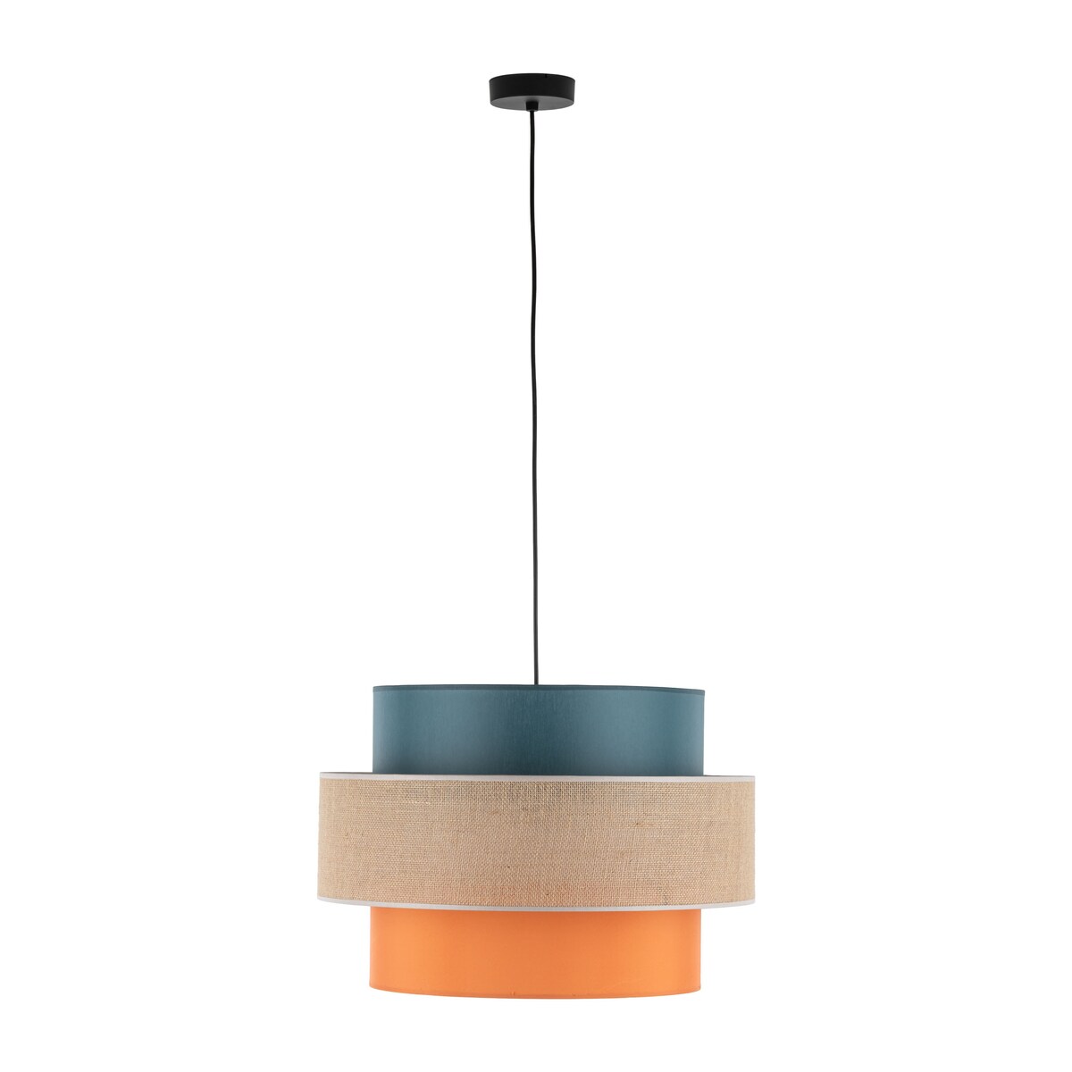 Lampa wisząca TK Lighting TRIO JUTA MIX 2758, klosz 50 cm, E27, naturalna juta, regulowana wysokość