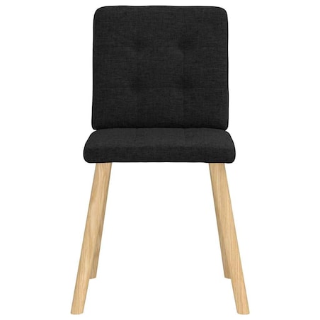 vidaXL Krzesła stołowe, 6 szt., czarne, obite tkaniną