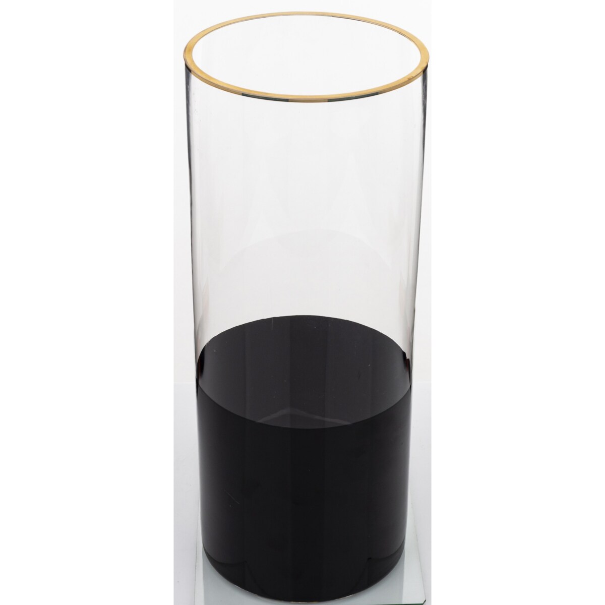 Wazon szklany czarno-przezroczysto-złoty 30x12 cm VIVIANA - I