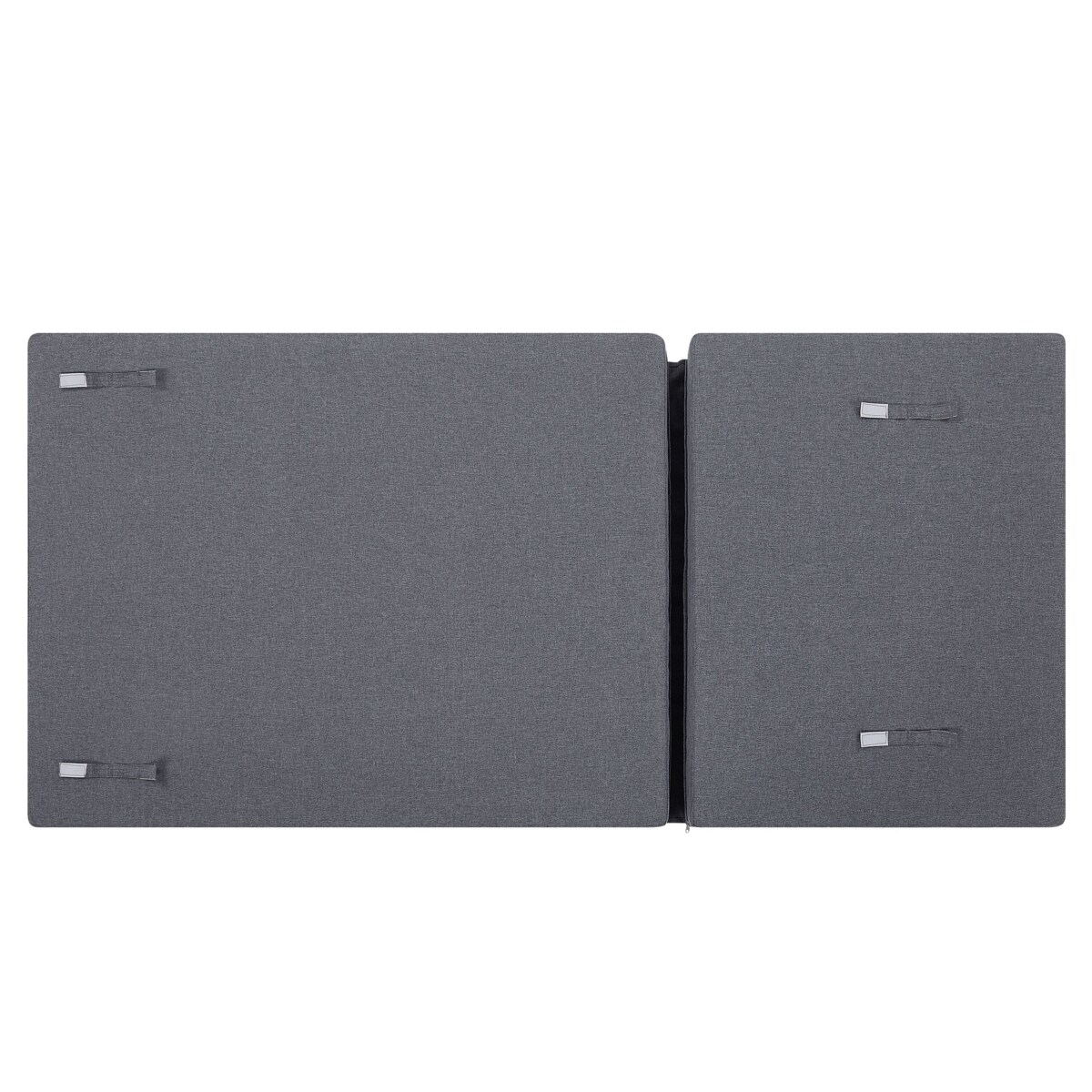 Łóżko ogrodowe z baldachimem biało-szare PALLANZA