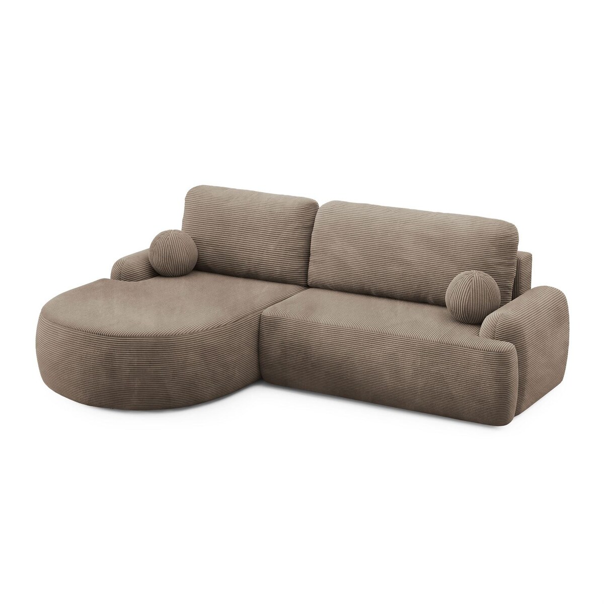 Zaokrąglony narożnik CLEO II z funkcją spania, wersja lewa, Poso 02