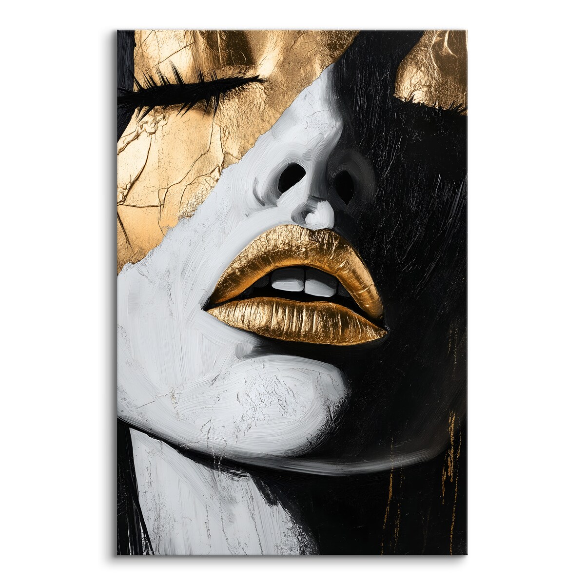 OBRAZ DO SYPIALNI NA PŁÓTNIE PORTRET KOBIETY ABSTRAKCJA STYL GLAMOUR 50x70cm