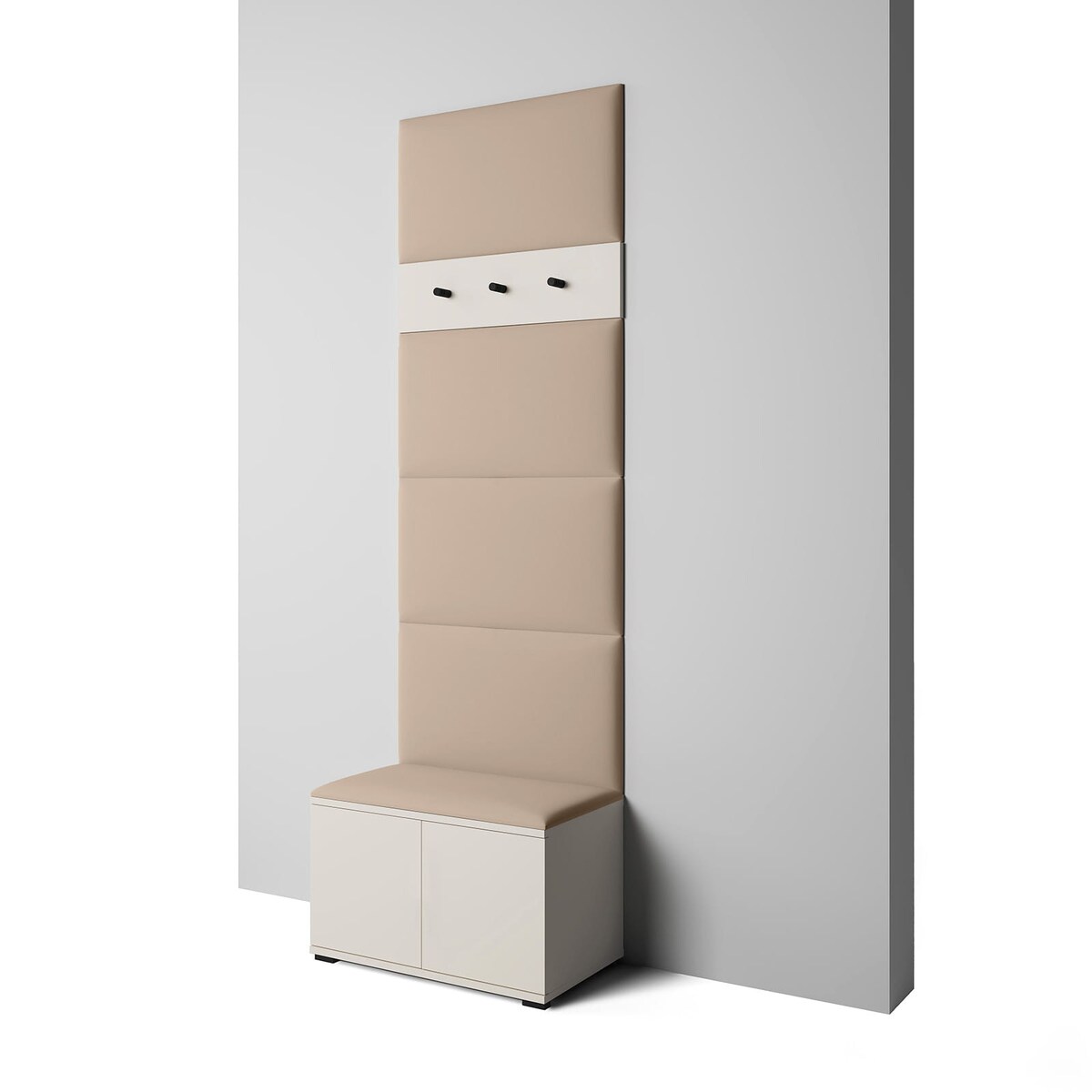 Garderoba Napoli wersja 6 z panelami Trinity 04 beż kaszmir