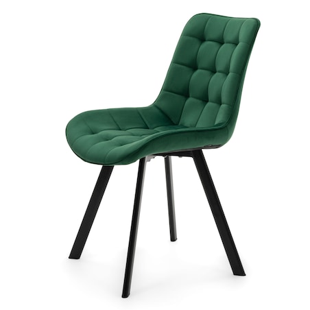 KRZESŁO TAPICEROWANE WELUROWE DO SALONU JADALNI GLAMOUR ZIELONE TORI