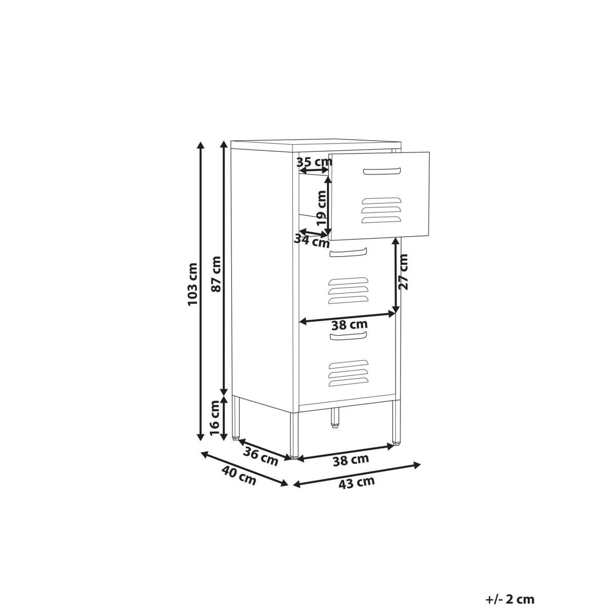 Szafka biurowa metalowa zielona WOSTOK