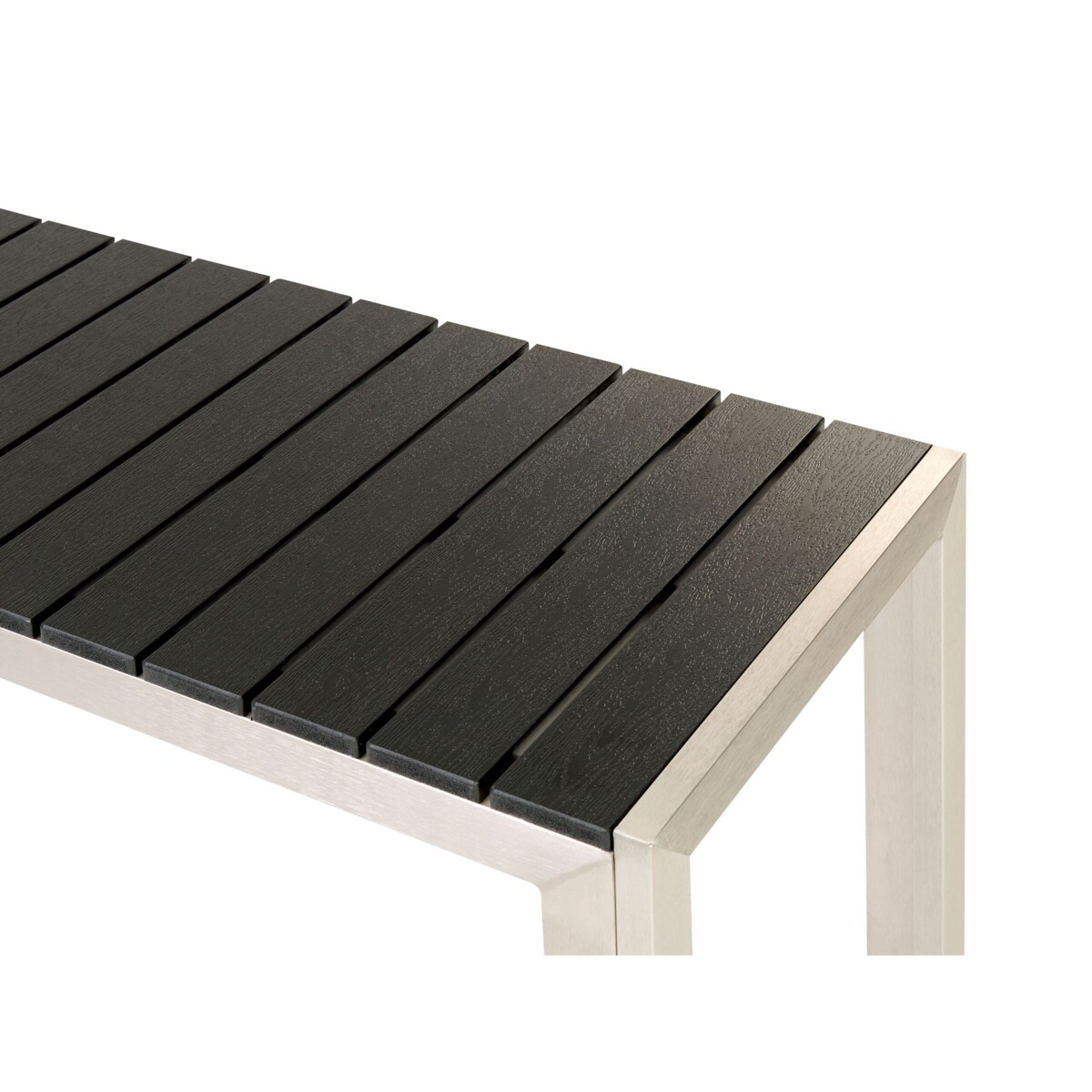 Zestaw ogrodowy stół i 2 ławki czarny NARDO