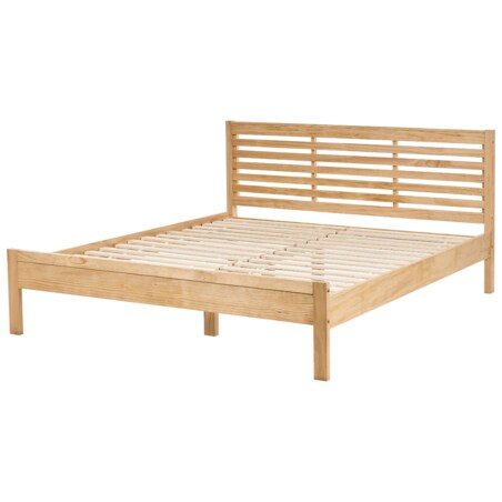 Łóżko drewniane 160 x 200 cm jasne CARNAC