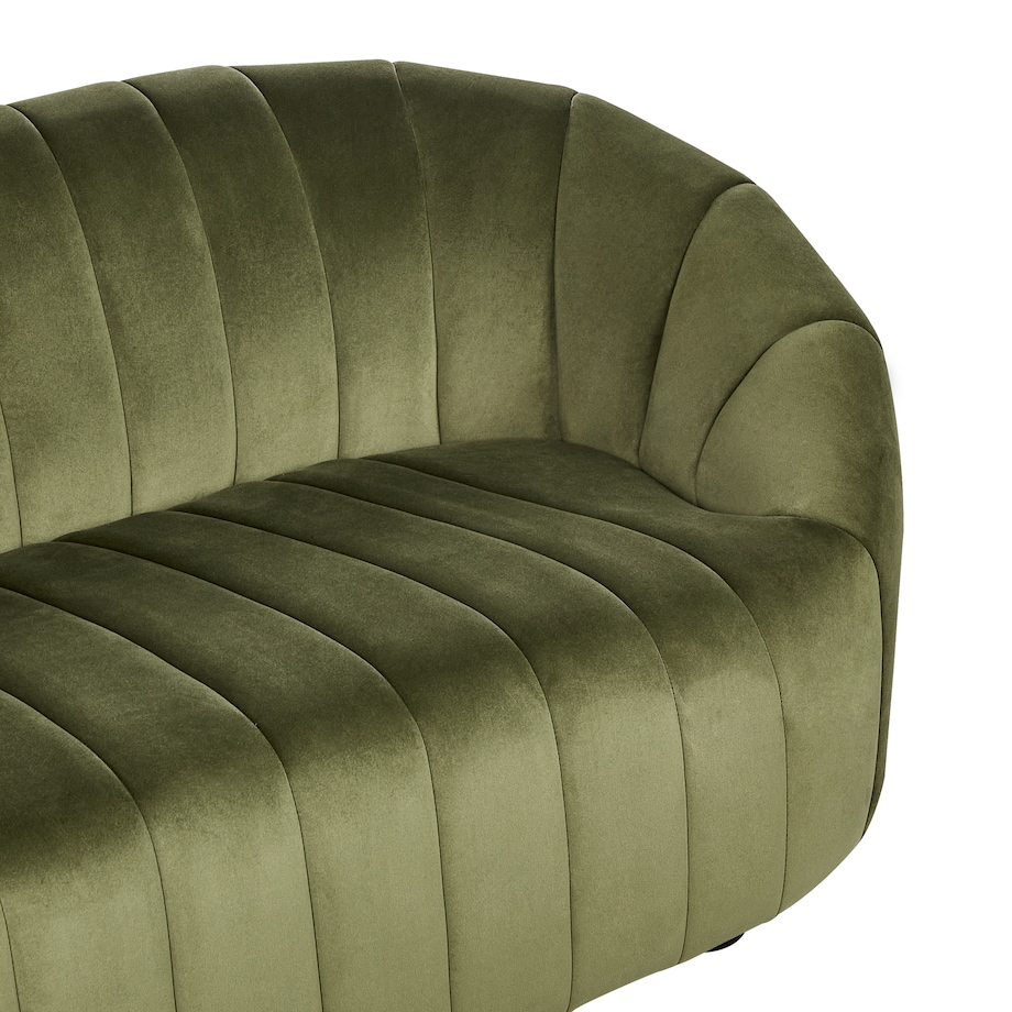 Sofa dla 2 osób MALUNG Welur Ciemnozielony
