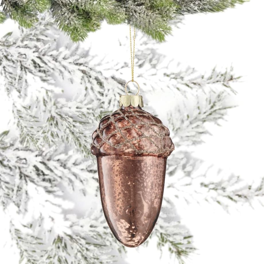 VILLA ITALIA Bombka szklana brązowa ŻOŁĄDŹ 10,5 cm