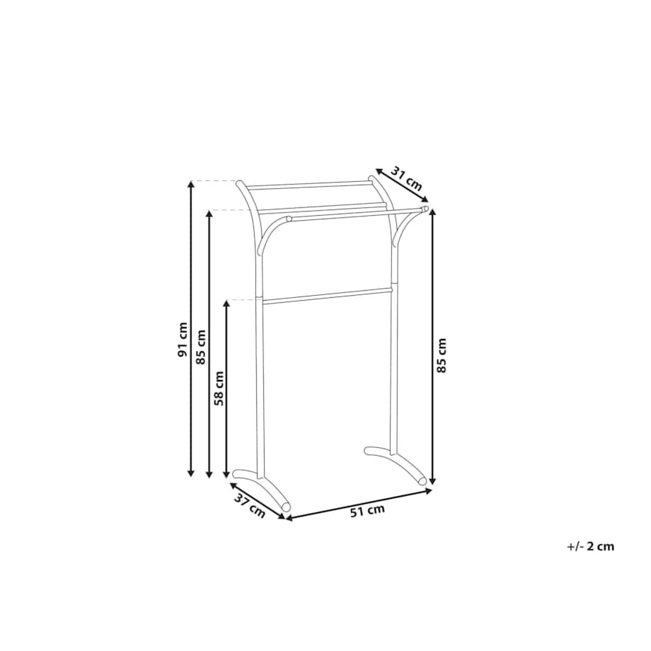 Stojak na ręczniki 51 x 91 cm biały YOPAL