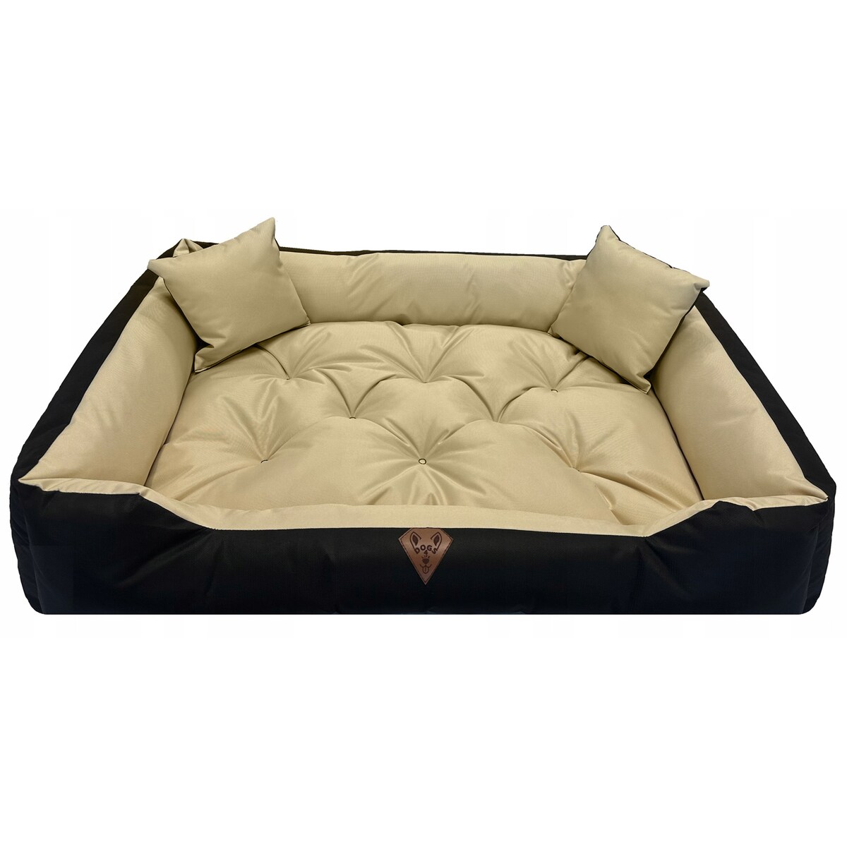 Legowisko Dla Psa Kanapa Posłanie 115X95 Cm Wodoodporne Poduszki Pikowane Beżowe