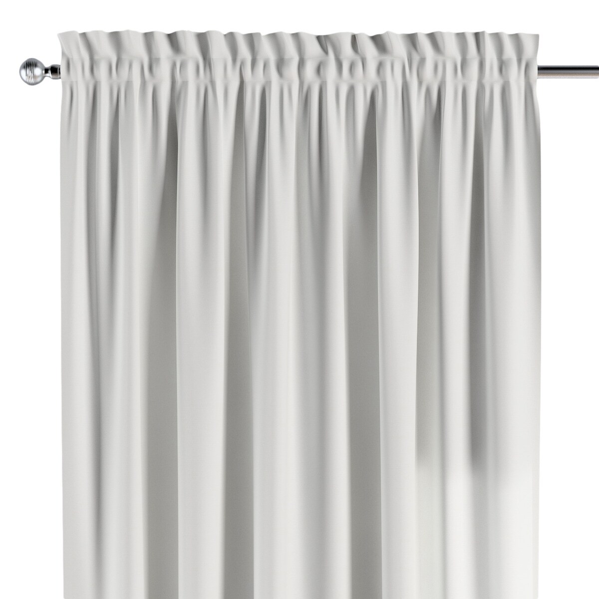 Zasłona na kanale z grzywką 1 szt. 130x245 biały